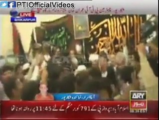 Chairman PTI Imran Khan and Shah Mehmood Qureshi visit Shikarpur (February 12, 2015)