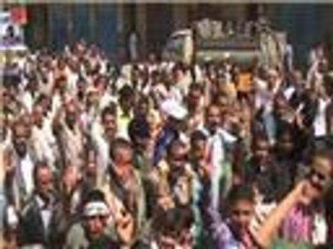 مظاهرة حاشدة في تعز رفضا للحوثيين
