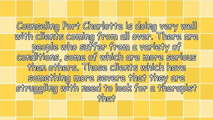 What You Get From Counseling Port Charlotte