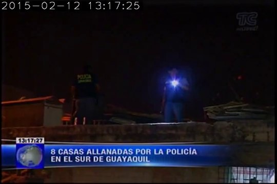 8 casas allanadas por la policía en el sur de Guayaquil, varias evidencias fueron decomisadas