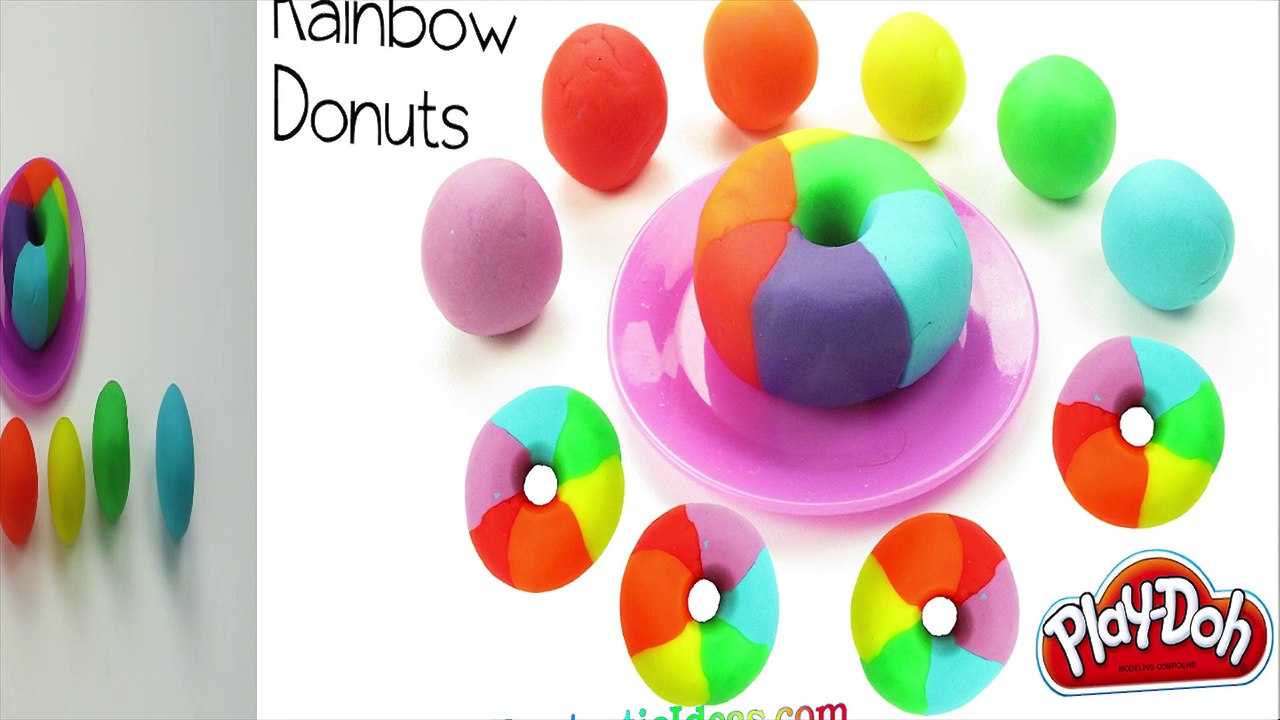 Play Doh Rainbow Donuts - How to tutorial