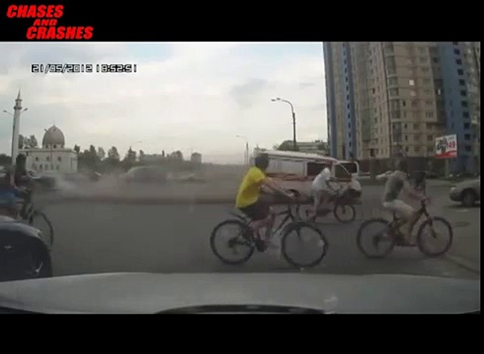 Ambulance Crash   Lucky Biker