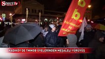 Kadıköy'de TMMOB üyelerinden meşaleli yürüyüş