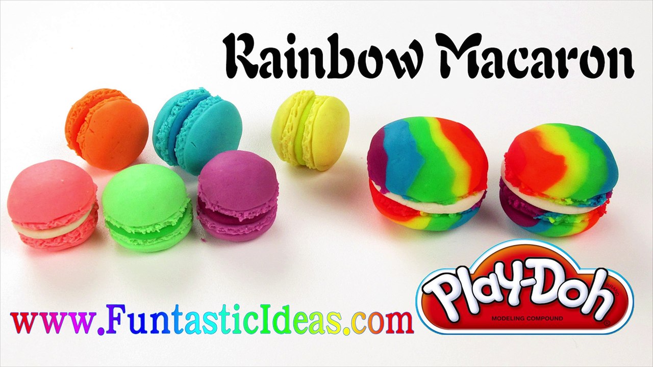 Play Doh Rainbow Macaron - How to