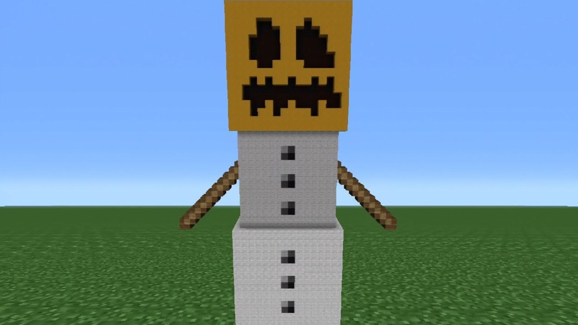 Minecraft Tutorial How To Make A Snow Golem Statue Video Dailymotion