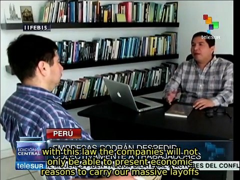 Peruvian gov't sends bill that eases massive layoffs