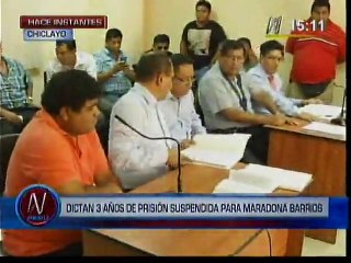 ‘Maradona’ Barrios fue condenado a más de 3 años de prisión suspendida