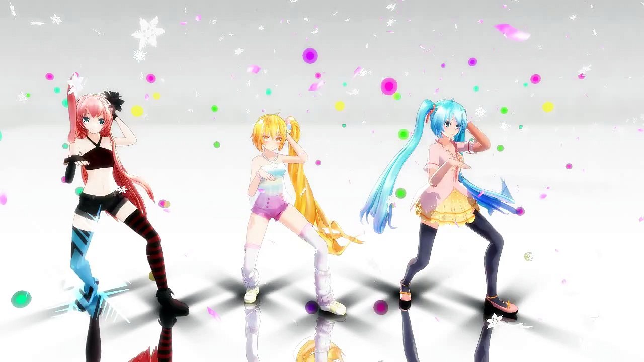 MMD Mr Music Megpoid Gumi Kagamine Rin Len Hatsune Miku Akita Neru Megurine Luka