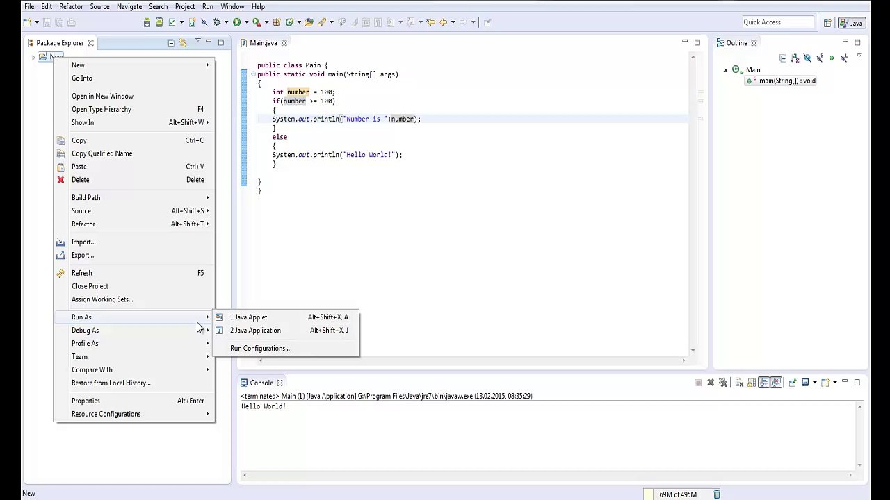 Java if and else