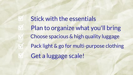 How To Pack Light For Travel