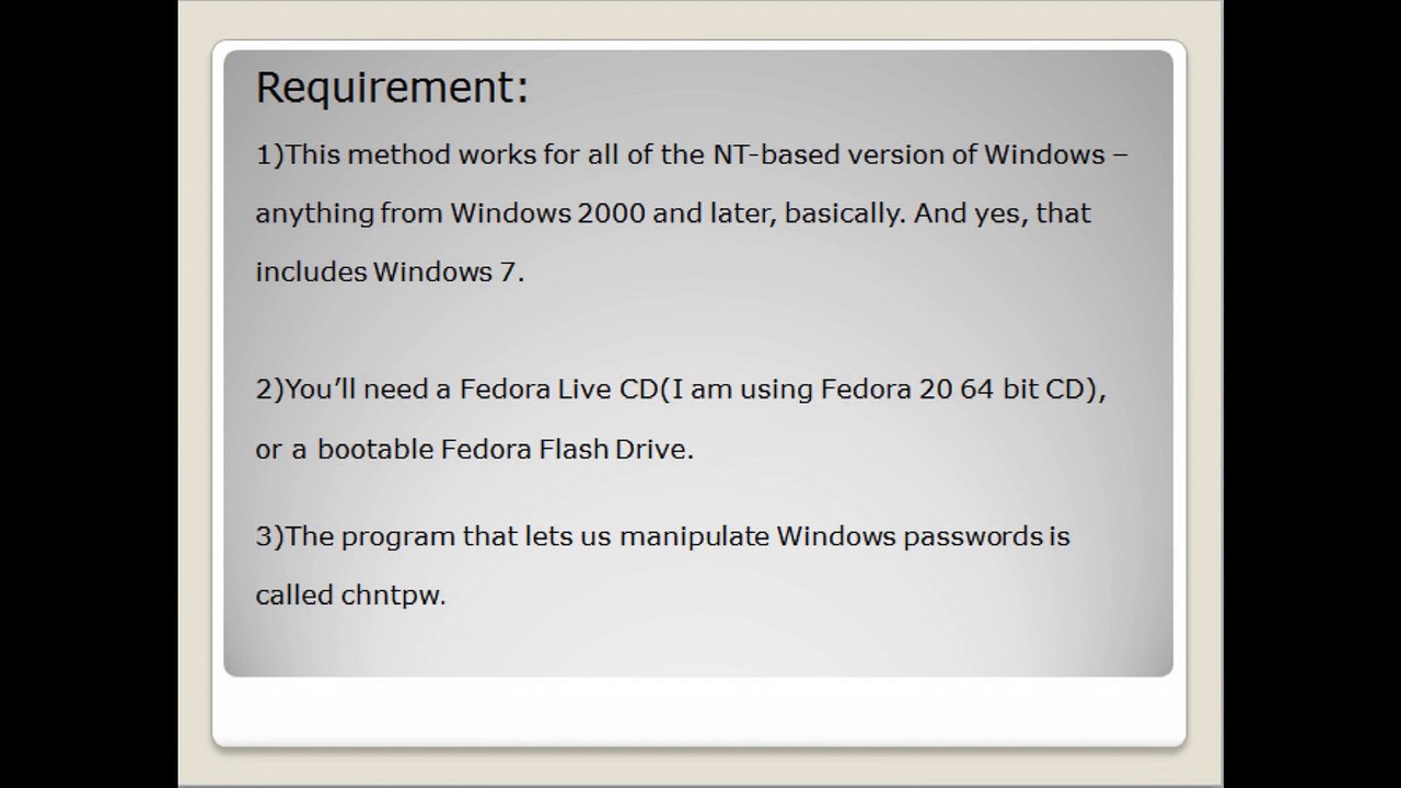 Reset Windows (Administrator)passwords with the help of Linux.
