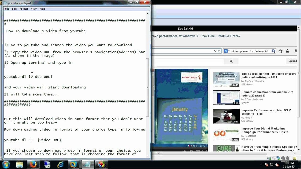 Download video from youtube using commands.