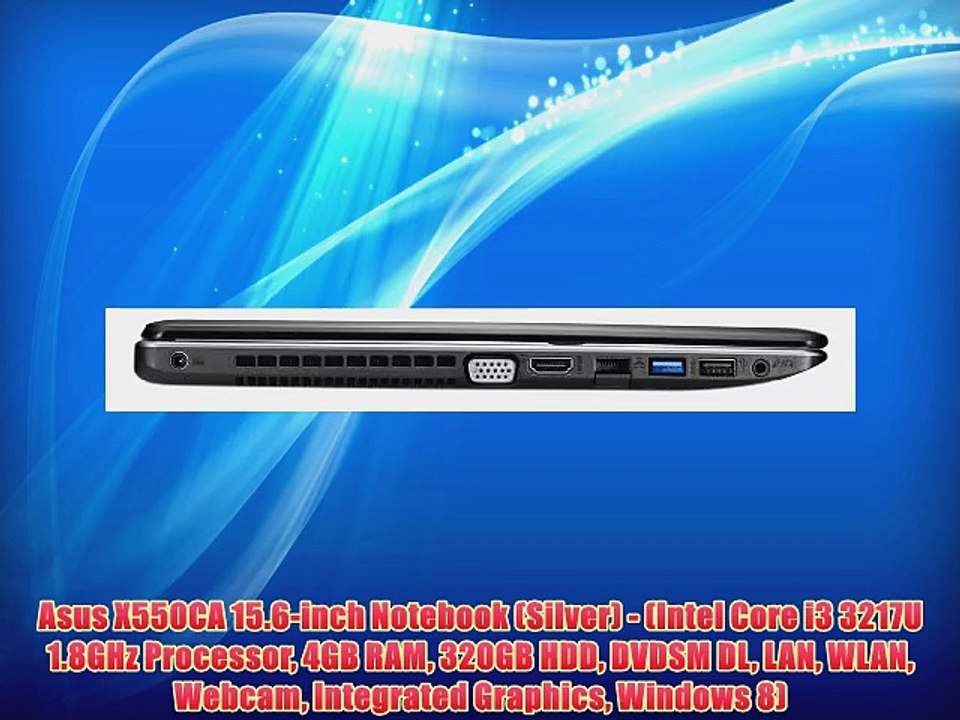 Asus X550CA 15.6-inch Notebook (Silver) - (Intel Core i3 3217U 1.8GHz Processor 4GB RAM 320GB