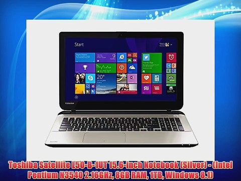 Toshiba Satellite L50-B-1UT 15.6-inch Notebook (Silver) - (Intel Pentium N3540 2.16GHz 8GB