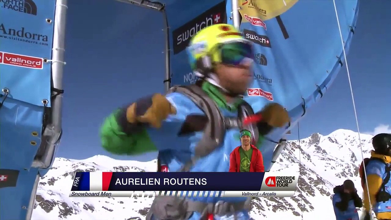 Run of Routens Aurelien (FRA) - Swatch Freeride World Tour 2015 in Vallnord Arcalis (AND) By The North Face