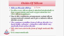 Structure of Carbon Monoxide & Carbon Dioxide & Oxides of Silicon