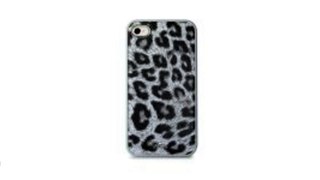 Чехол PURO Leopard Cover для iPhone 4/4S, (пластик, серый) упаковка пластик-картон