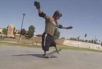 IAN PARKINSON - billateral amputee re-learning skateboards
