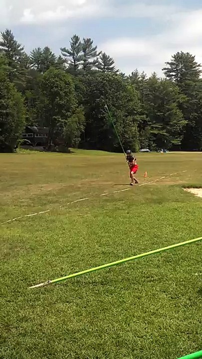 Guy Pole Vaults into Second Story Window