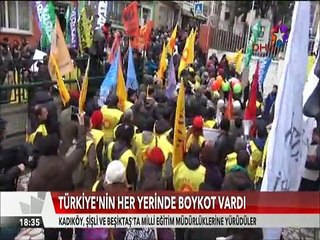 Türkiye'nin her yerinde Eğitim Boykotu vardı Ankara'da polis müdahale etti
