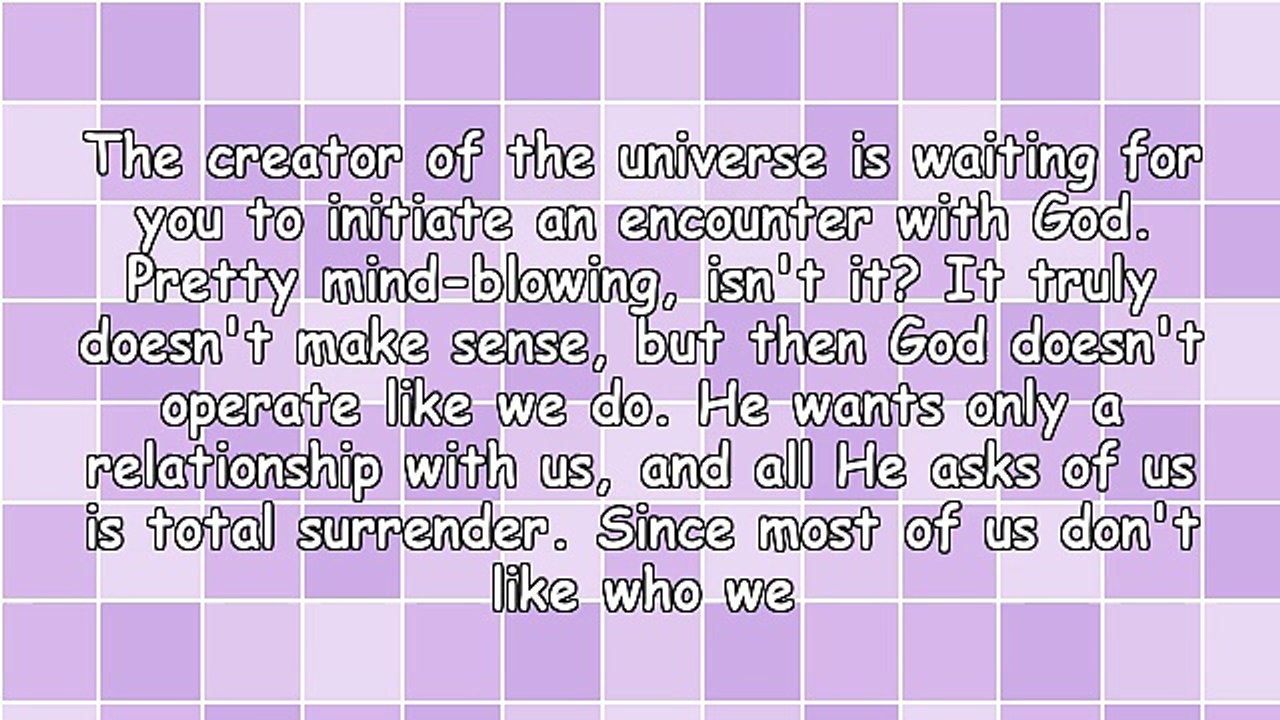 Having An Encounter With God