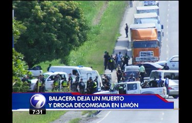 Balacera dejó como saldo un muerto, un policía herido y droga decomisada en Limón