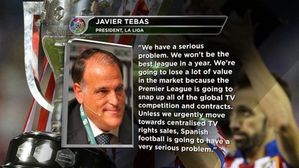 Tebas warns La Liga over Premier League TV deal