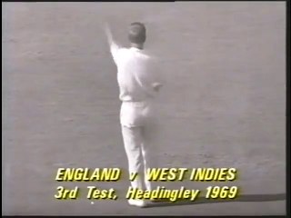 Basil Butcher, cheated out on 91, caught behind, did he, vs England 1969