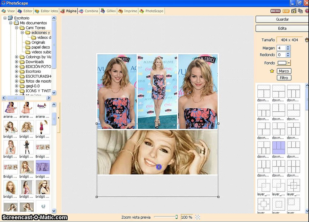 Como hacer un cubo de bridgit mendler en Photoscape :) CamiEditions Photoscape