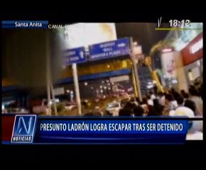 Ladrón escapa de policía que lo detuvo en Santa Anita [VIDEO]