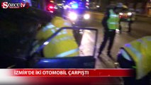 İzmir'de iki otomobil çarpıştı