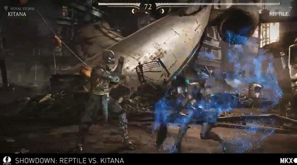 Mortal Kombat X Reptile vs Kitana Gameplay