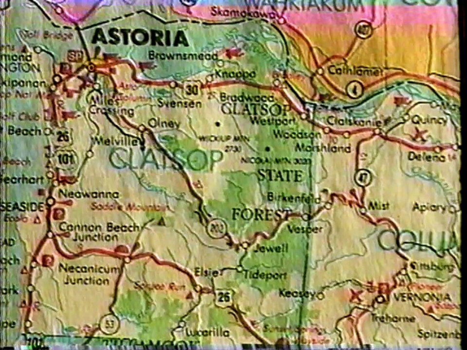 Oregon Video Map #1D (N.W. Oregon) Jewell-Gearhart