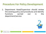 Barriers for policy development and implementation