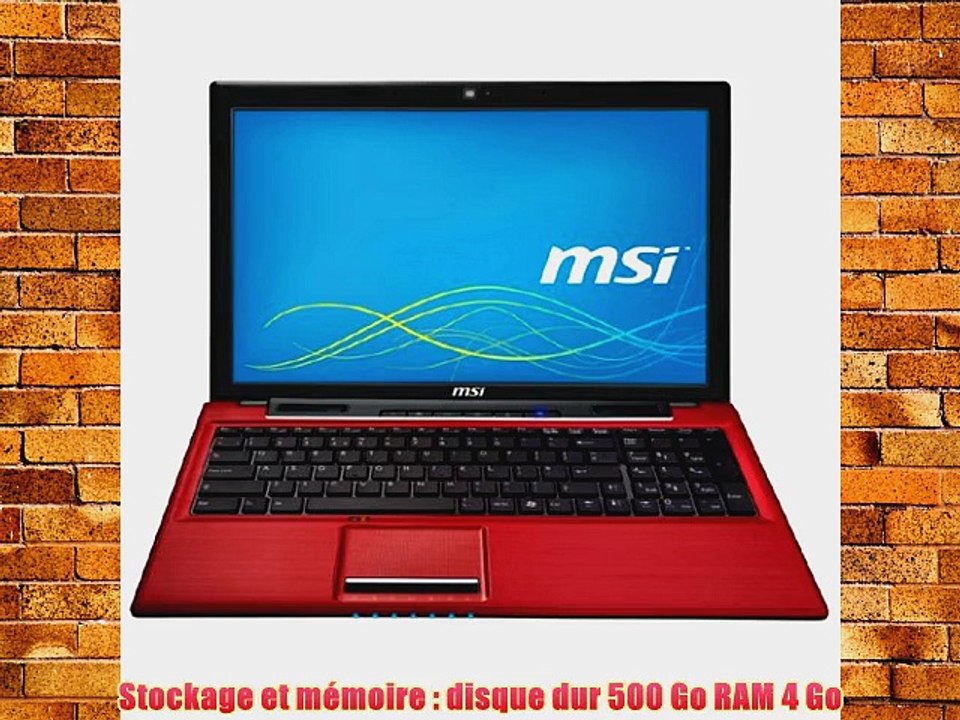 MSI CX61 2PC-812XFR Ordinateur Portable 15 (3810 cm) Intel Core i3 4100M 25 GHz 500 Go 4 Go