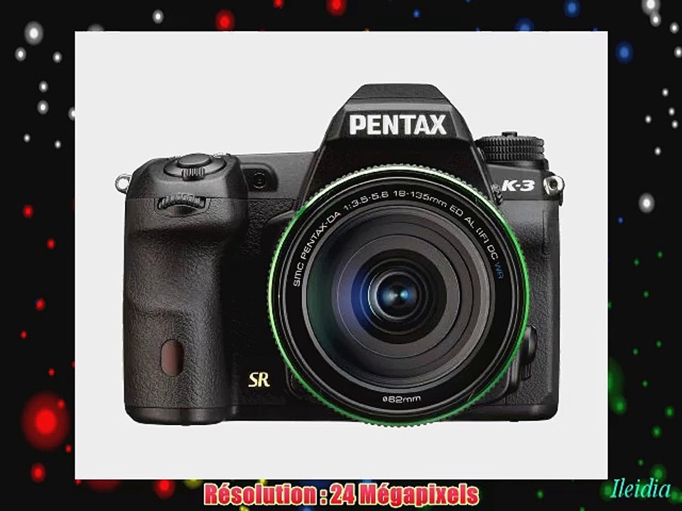 Pentax K-3 Appareil photo num?rique Reflex 24 Mpix Kit Objectif 18-135 mm Noir