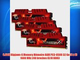 G.Skill Ripjaws-X Memory M?moire RAM PC3-8500 32 Go (4 x 8) 1600 MHz 240 broches CL10 DDR3