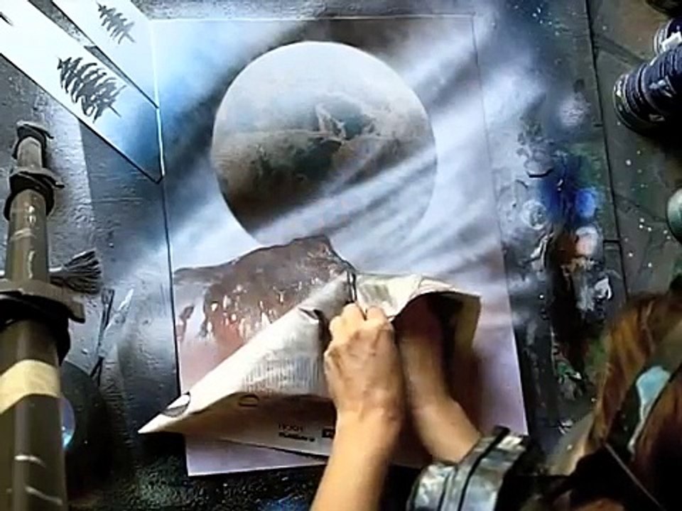 Spray paint art secrets how to spray paint eye and spray paint pine trees march 2014