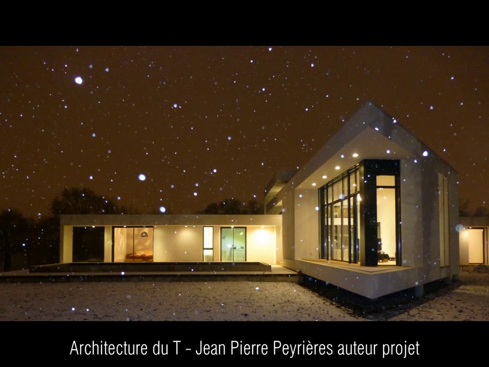MAISON CONTEMPORAINE  D'ARCHITECTE TOULOUSE SOUS LA NEIGE
