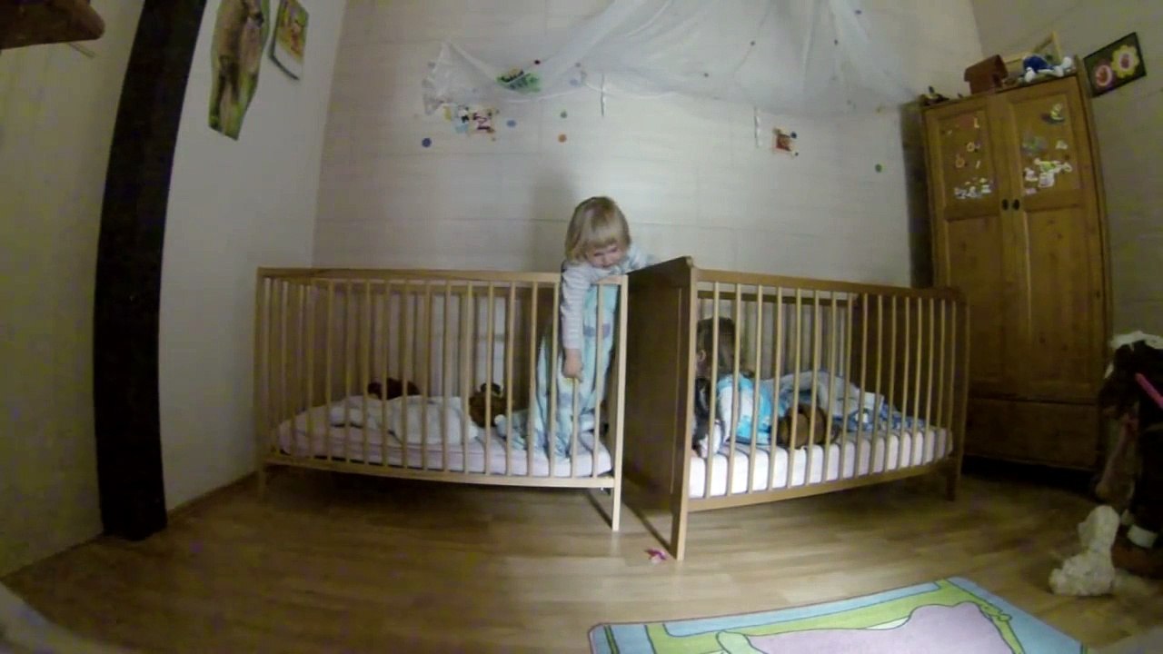 Twins Talking to each other, a Funny Mission Impossible ♥ Babies Escape From Crib, Funny Teamwork