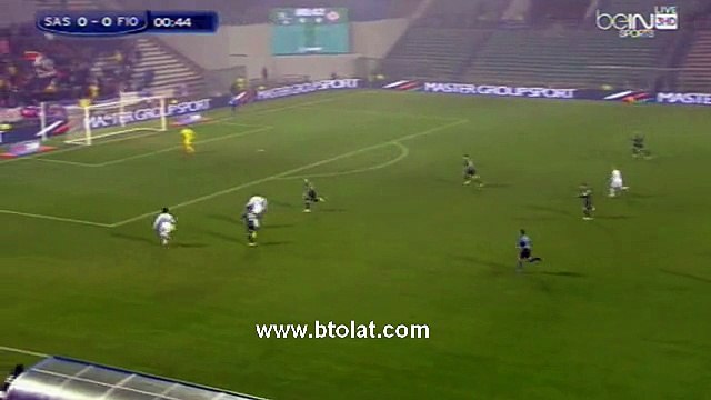 هدف ضائع من محمد صلاح في مباراة فيورنتينا وساسولو