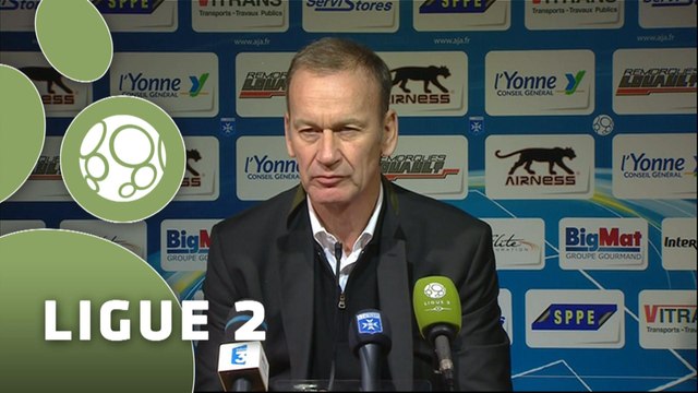 Conférence de presse AJ Auxerre - ESTAC Troyes (0-1) : Jean-Luc VANNUCHI (AJA) - Jean-Marc FURLAN (ESTAC) - 2014/2015