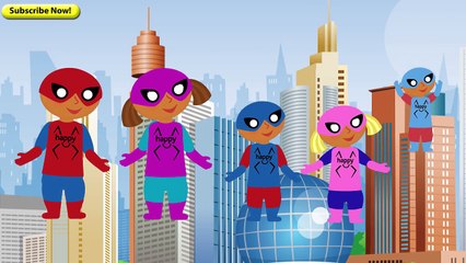 Finger Family Song - SPIDERMAN SUPER HERO - Daddy Finger Nursery Rhyme Song