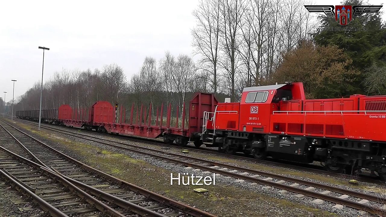 DB stellt Holzwagen in Hutzel zu - auf der OHE zwischen Soltau und Bispingen