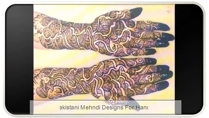 Pakistani Mehndi Designs For Hands