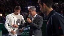 Zlatan Ibrahimovic joue au tennis avec Djokovic à Bercy