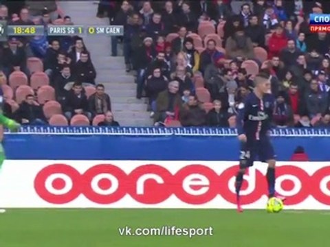 PSG vs Caen 2-2 all goals and highlights 14.02.2015 ~ Zlatan Ibrahimovic