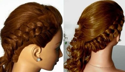 Side French Braid With Curls