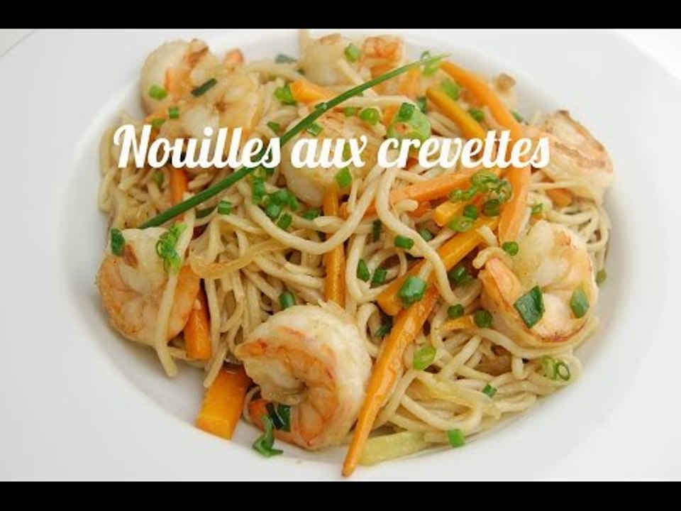 Nouilles sautées aux crevettes