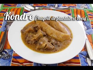 kondre à la queue de boeuf (Ragoût de Boeuf aux plantains)